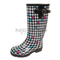 View detail information about 'Puddles - Black & White Houndstooth' - Boots